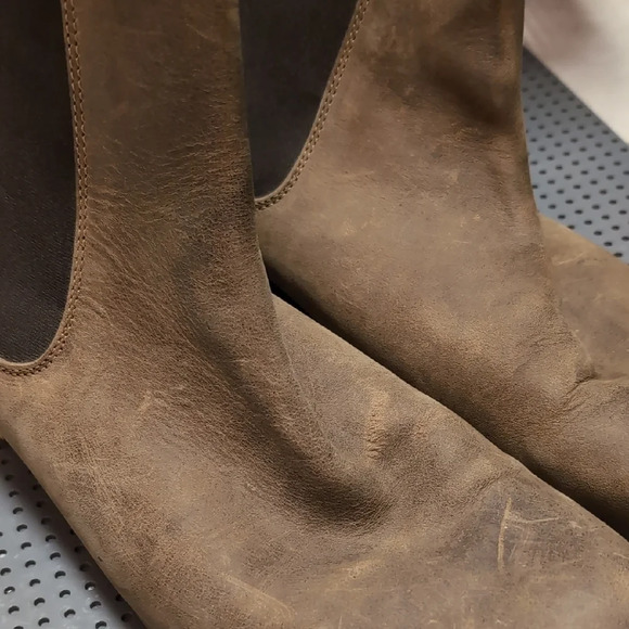 John Fluevog "Radio" Chelsea Brown Leather Boots - Picture 3 of 12